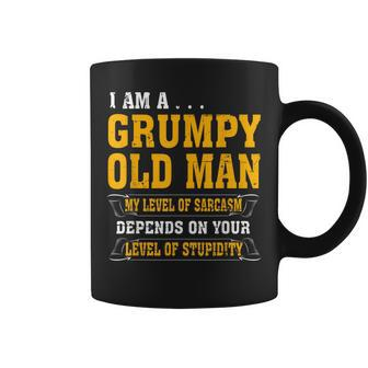 Im A Grumpy Old Man My Level Of Sarcasm Coffee Mug | Mazezy