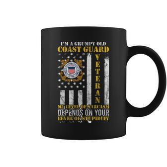 Im A Grumpy Old Us Coastguard Veteran Serving Country Gift Coffee Mug | Mazezy