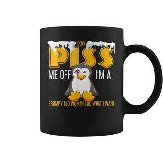 Im A Grumpy Old Woman I Do What I Want Funny Penguin Gifts Coffee Mug | Mazezy