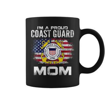 Im A Proud Coast Guard Mom With American Flag Gift Gifts For Mom Funny Gifts Coffee Mug