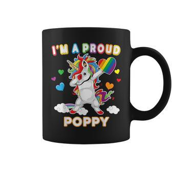Im A Proud Lgbt Gay Poppy Pride Dabbing Unicorn Rainbow Les Coffee Mug | Mazezy