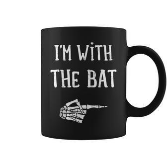 I'm With The Bat Matching Couple Costume Halloween Coffee Mug - Monsterry AU