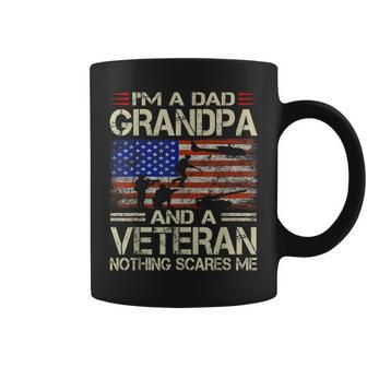 I'm A Dad Grandpa And Veteran Retro Papa Grandpa Coffee Mug - Monsterry