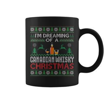 I'm Dreaming Of A Canadian Whisky Christmas Ugly Sweater Coffee Mug | Mazezy
