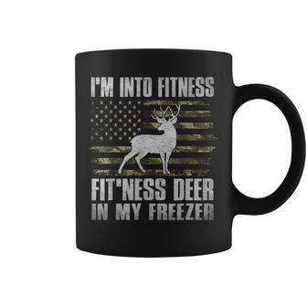 I'm Into Fitness Fit'ness Deer In My Freezer Hunting Hunter Coffee Mug | Mazezy