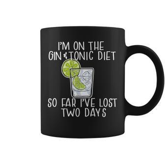 I'm On The Gin & Tonic Diet I've Lost 2 Days Joke Meme Coffee Mug | Mazezy DE