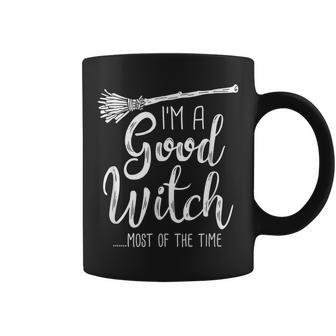 I'm A Good Witch Most Of The Time Witch Broom Coffee Mug - Thegiftio UK