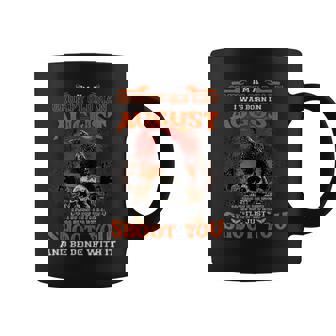 Im Grumpy Old Man I Was Born In August Crows Skull Coffee Mug | Mazezy