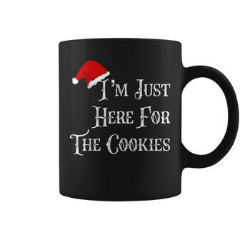 I'm Just Here For The Cookies Santa Christmas Coffee Mug - Seseable