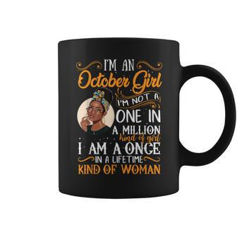 I'm An October Girl Black Libra Birthday Coffee Mug | Mazezy