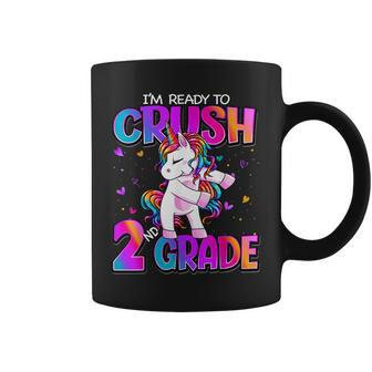 Im Ready To Crush 2Nd Grade Unicorn Back To School Girls Coffee Mug - Monsterry DE
