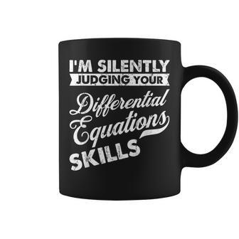 I'm Silently Judging Differential Equations Teacher Coffee Mug | Mazezy