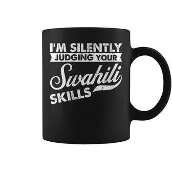 I'm Silently Judging Teaching Swahili Teacher Coffee Mug | Mazezy