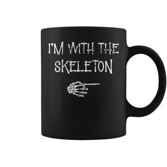 I'm With The Skeleton Matching Couple Costume Halloween Coffee Mug - Monsterry UK
