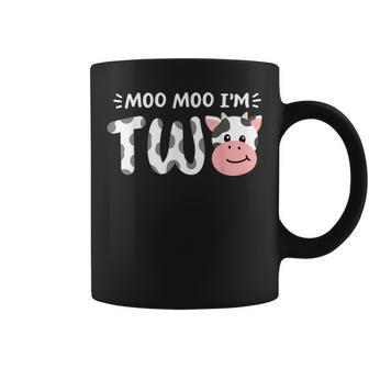 I'm Two 2Nd Birthday Cow Farm Theme Party 2 Year Old Toddler Coffee Mug - Seseable