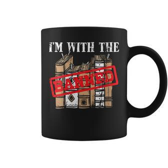 Im With The Banned Books Design For A Literature Teacher Coffee Mug | Mazezy