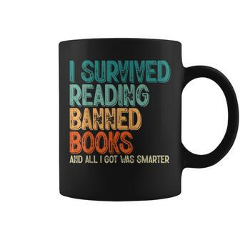 Im With The Banned I Survived Reading Banned Books Coffee Mug - Monsterry