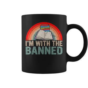 Im With The Banned Read Banned Books Lover Bookworm Coffee Mug - Monsterry