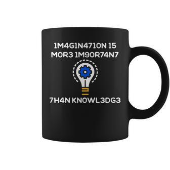 Imagination Is More Important Than Knowledge Numerical Code Coffee Mug - Thegiftio UK