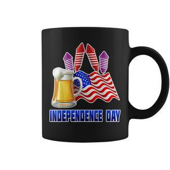 Independence Day 4Th July Beer Fireworks America Gift Idea Coffee Mug | Mazezy