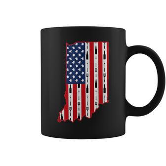 Indiana Usa Flag Fourth July 4Th Fathers Day Bbq Beer Summer Beer Funny Gifts Coffee Mug | Mazezy