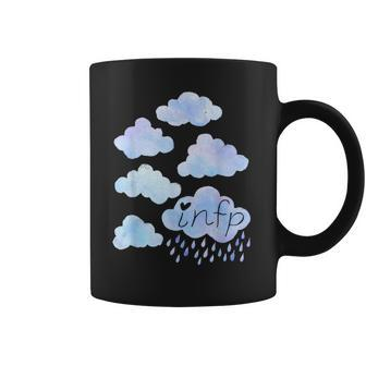 Infp Day Dreamer Blue Rain Clouds Watercolor Coffee Mug | Mazezy