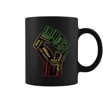 Inspiring Black Leaders Power Fist Hand Junenth Pride Coffee Mug | Mazezy