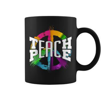 International Teach Peace Hippie Freedom Day Coffee Mug - Monsterry