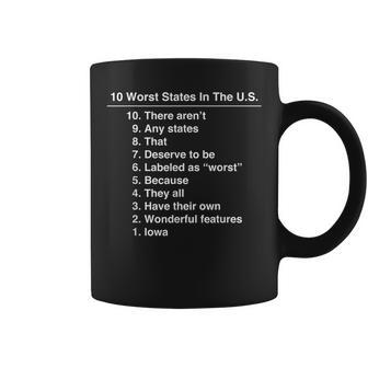 Iowa Is The Worst State Ever Funny Coffee Mug | Mazezy DE