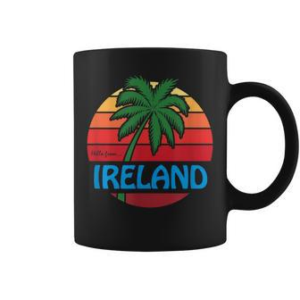Ireland Retro Summer Palm Tree Beach Souvenir Summer Funny Gifts Coffee Mug | Mazezy