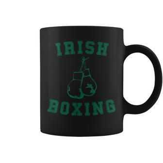 Irish Boxing Green Vintage Distressed Style Coffee Mug | Mazezy