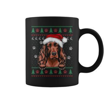 Irish Setter Christmas Ugly Sweater Dog Lover Coffee Mug | Mazezy