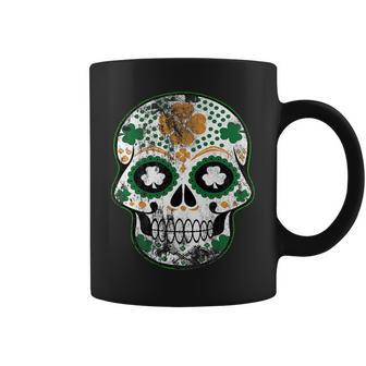 Irish Sugar Skull St Patrick Holiday Skull Coffee Mug | Mazezy