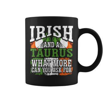 Irish And A Taurus Flag Zodiac Facts Birthday Coffee Mug | Mazezy