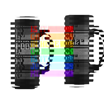 Is It Gay In Here Lgbt Flag Gay Pride Month Lgbtq Rainbow Coffee Mug | Mazezy