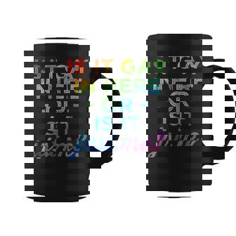 Is It Gay In Here Or Is It Just Me Funny Gay Pride Coffee Mug - Thegiftio
