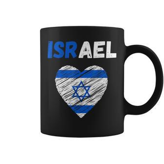 Israel Flag Holiday Israel Heart Israeli Flag Coffee Mug - Thegiftio UK