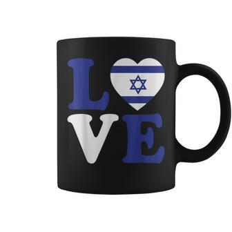 Israel Love Flag I Stand With Israel Heritage Israeli Flag Coffee Mug | Mazezy