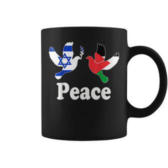 Israel Palestine Peace Friendship Pigeons Coffee Mug | Mazezy