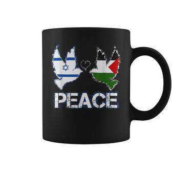 Israel Palestine Peace Friendship Pigeons Coffee Mug - Seseable