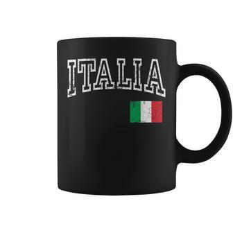 Italia Italian Flag Italy Distressed Coffee Mug | Mazezy
