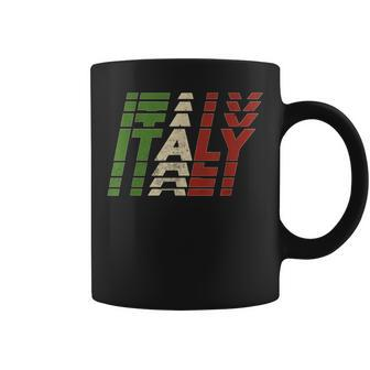 Italia Italian Flag In Letters Coffee Mug | Mazezy