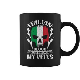 Italian Blood Runs Through My Veins Country Italy Coffee Mug - Seseable