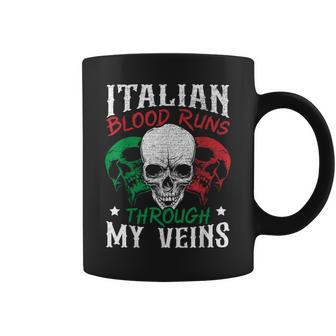 Italian Blood Runs Through My Veins Country Italy Coffee Mug | Mazezy