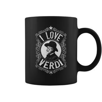 Italian Classical Music Composer - Vintage I Love Verdi Coffee Mug | Mazezy
