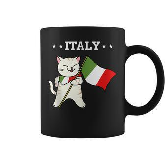 Italian Flag & Cat | Italy Coffee Mug | Mazezy