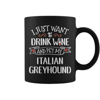 Italian Greyhound For Wine Lovers & Dog Owners Coffee Mug | Mazezy
