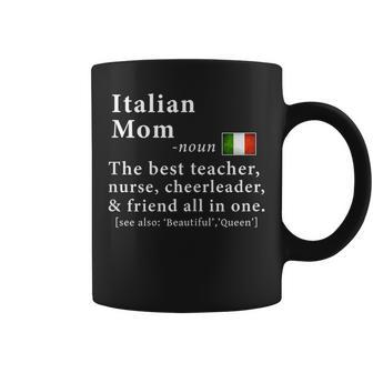 Italian Mom Definition Italy Flag Mothers Day Coffee Mug | Mazezy