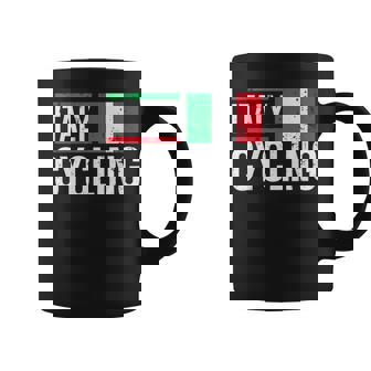Italy Cycling Cyclist Bike Riding Racing Italian Flag Coffee Mug | Mazezy