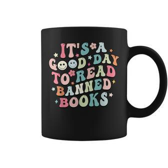 Its A Good Day To Read Banned Books Literary Teacher Groovy Coffee Mug | Mazezy